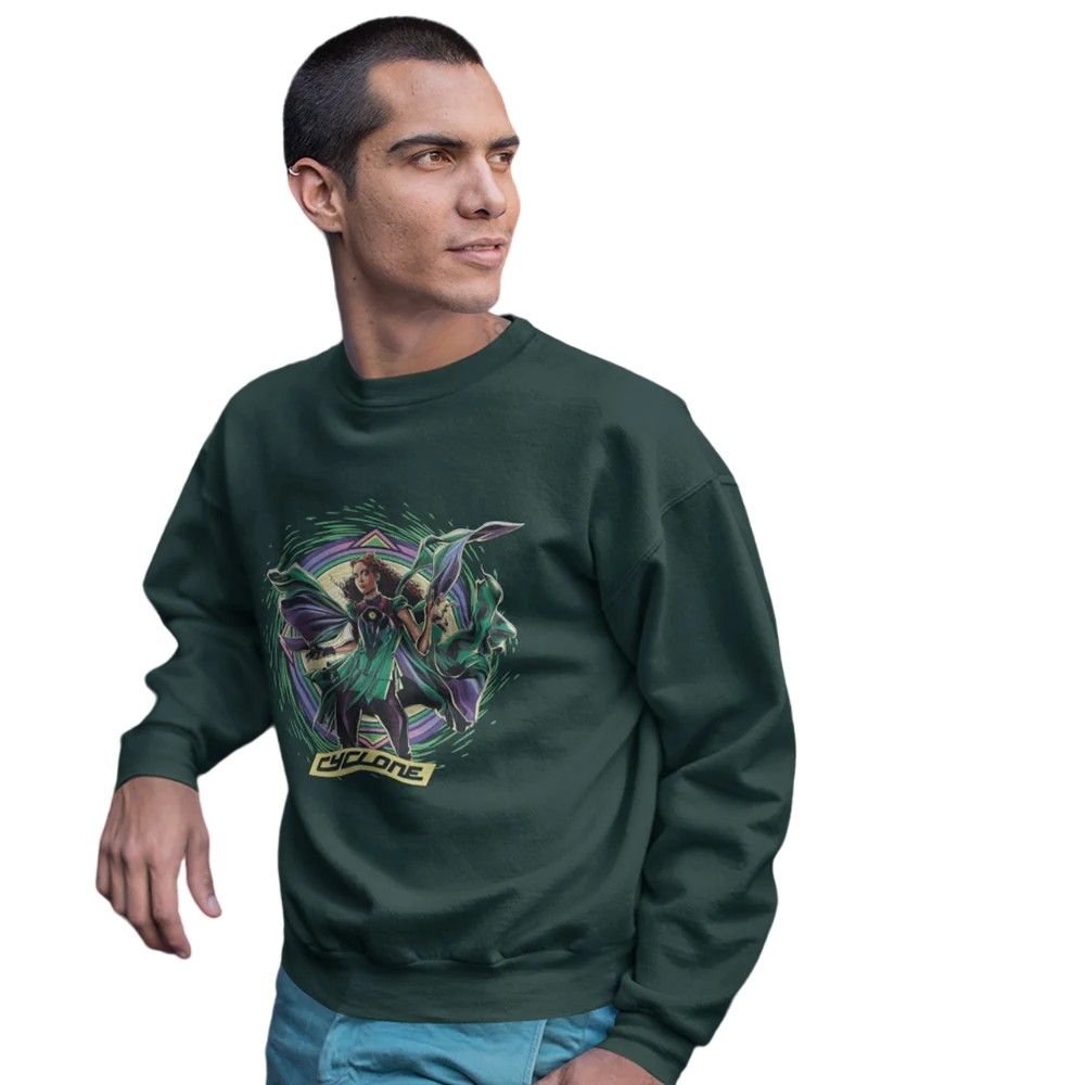 Black Adam Black Adam Men's Cyclone Sweatshirt in Bottle Green - 3