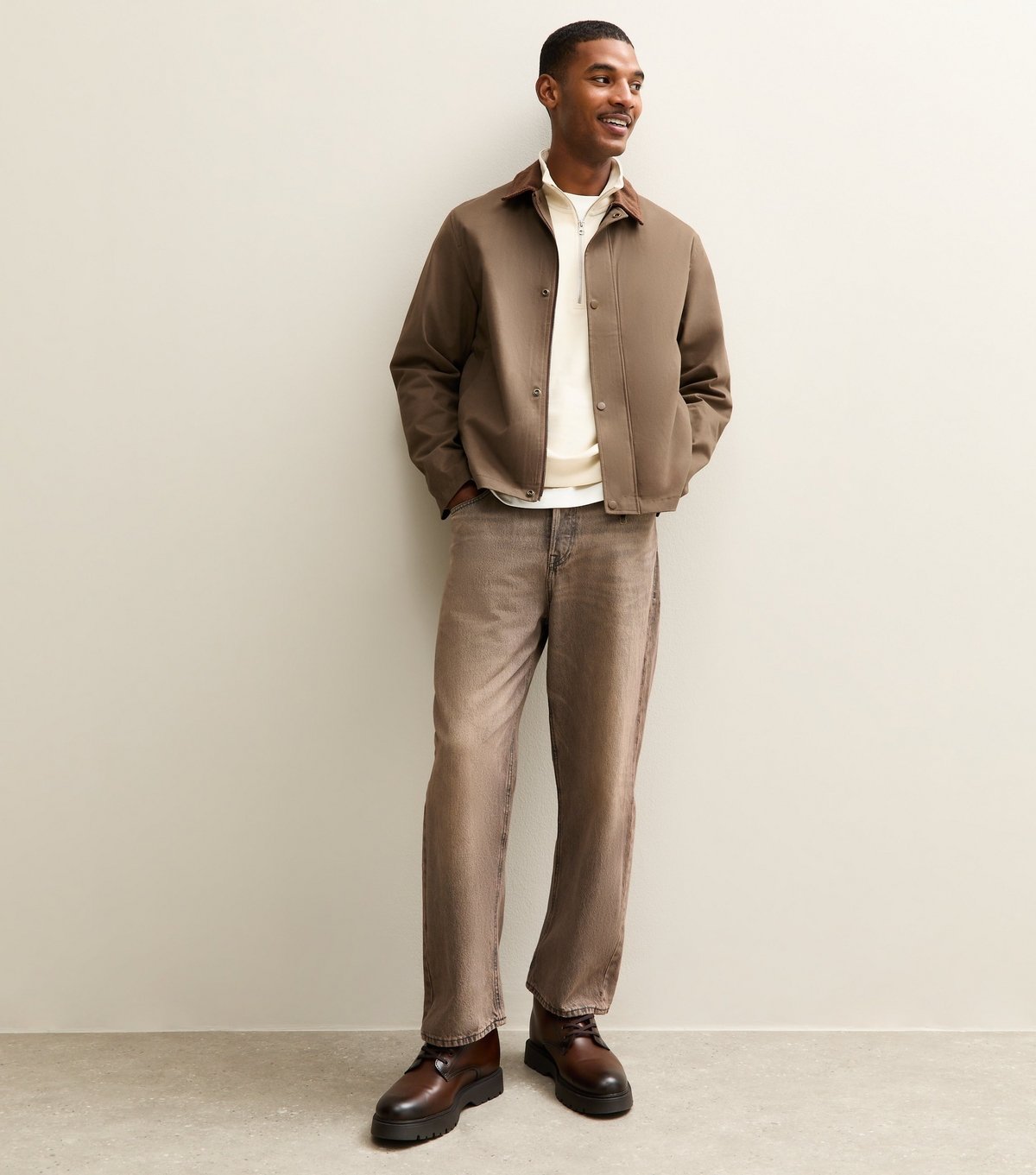 jack & jones Men's Mid Brown Regular Worker Jacket Jack & Jones New Look - 3