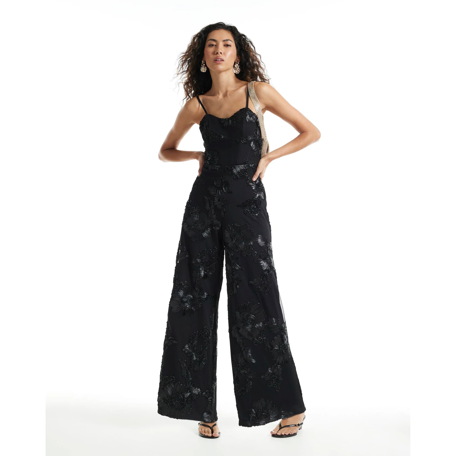 River Island River Island Womens Black Cornelli Corset Jumpsuit