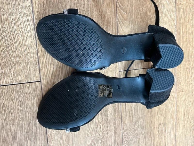 ASOS Black velvet heels