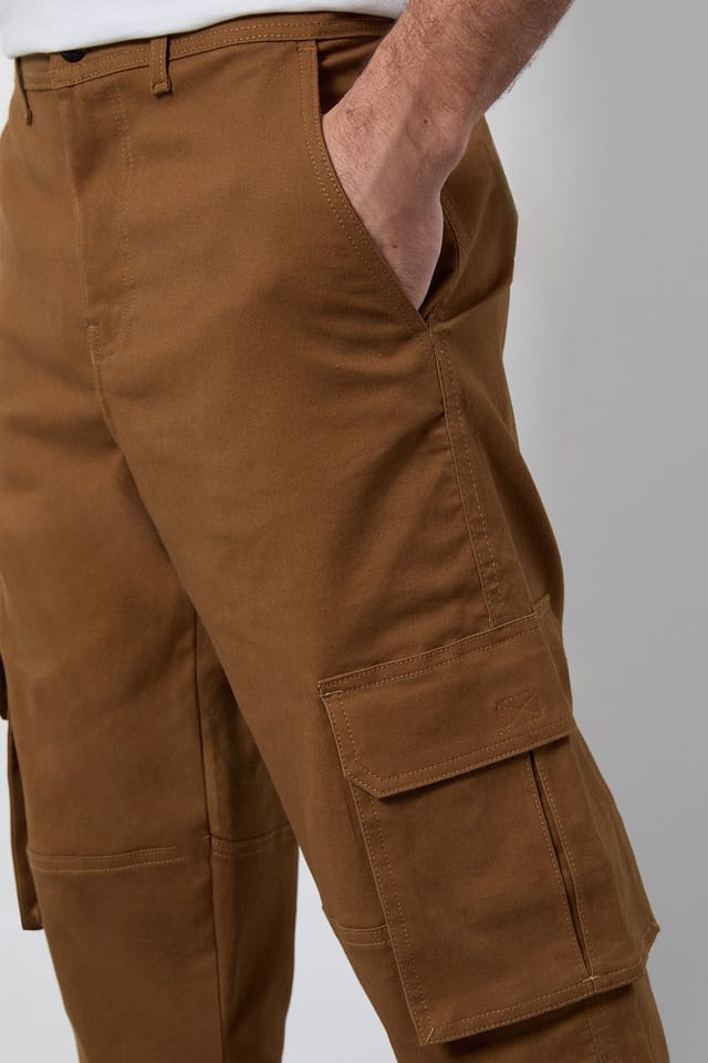 Maine Maine Men's Tobacco 3/4 Cotton Cargo Short - 2