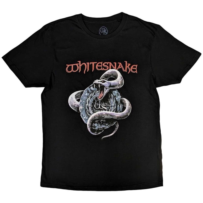 Whitesnake Whitesnake Men's Snake Cotton T-Shirt in Black - 1