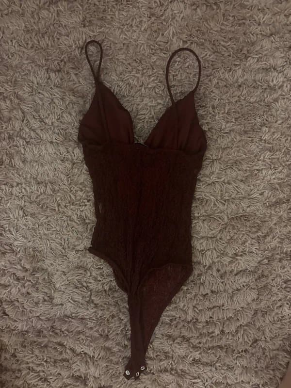 Bershka Bershka burgundy bodysuit