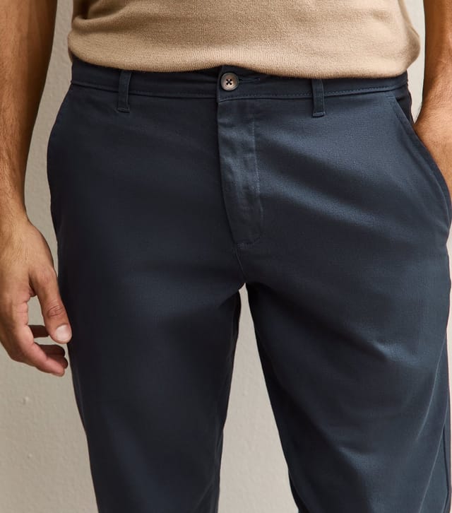 New Look Men's Navy Slim Chino Trousers New Look - 2