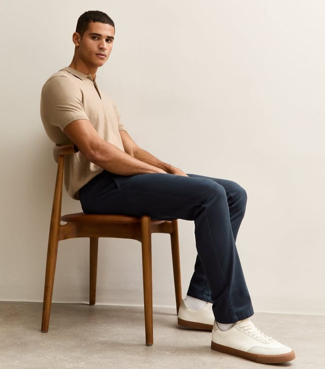 New Look Men's Navy Slim Chino Trousers New Look - 3