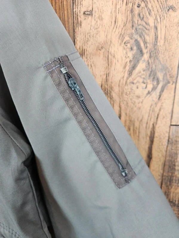 Wrangler Wrangler Faux Shearling Lined Bomber Jacket - Grey - Made in France