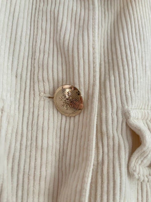 Zara ZARA Ecru Corduroy Tie Shacket Shirt Jacket Women’s Size XS Worn Once