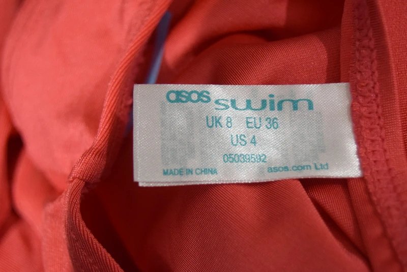 ASOS ASOSMultiway Pink halter neck cross over shoulder swimsuit size 8 eu 36 k18 - 1