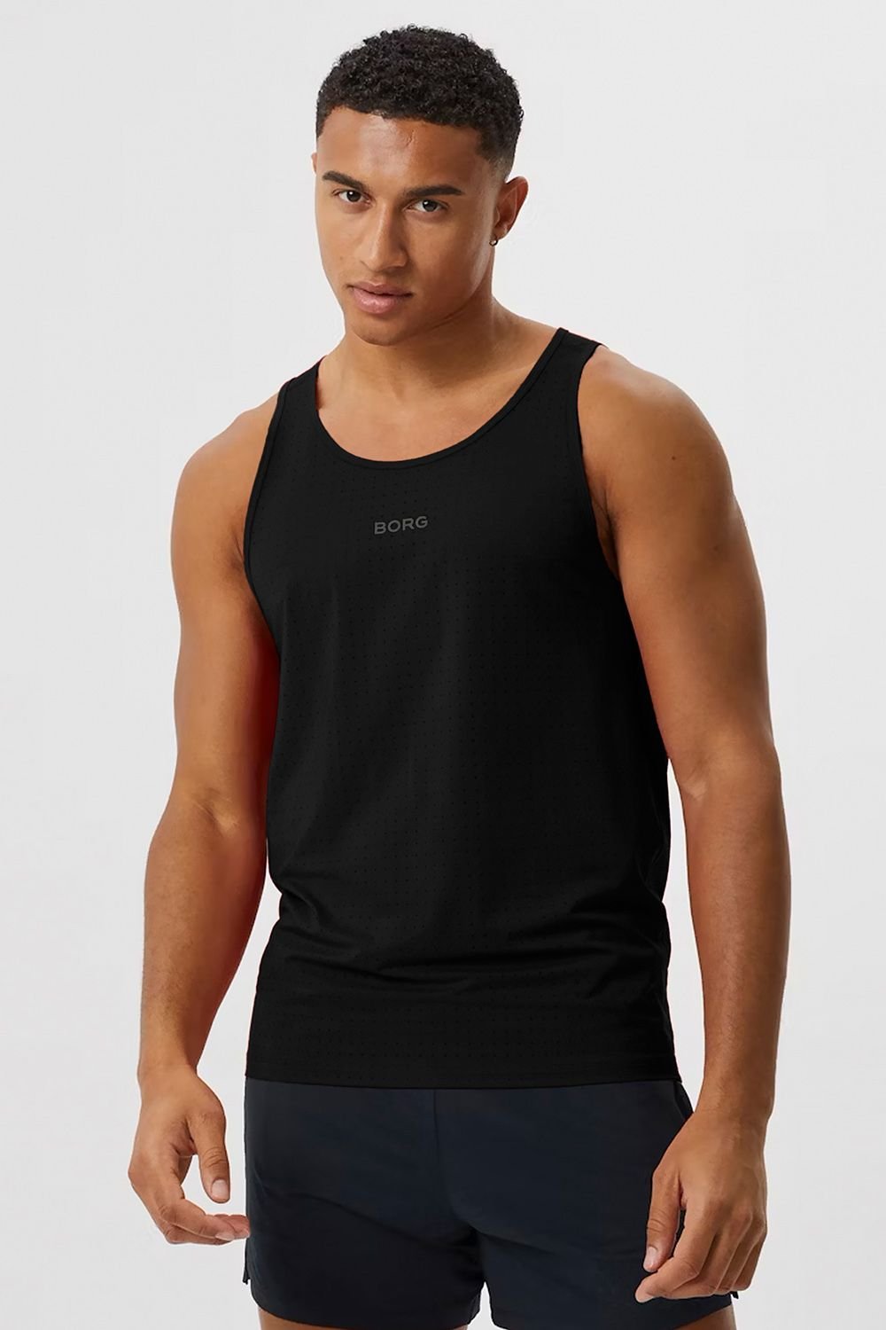 Bjorn Borg Bjorn Borg Men's Running Breathable & Lightweight Perforated Sleeveless Tank Top in Black - 3