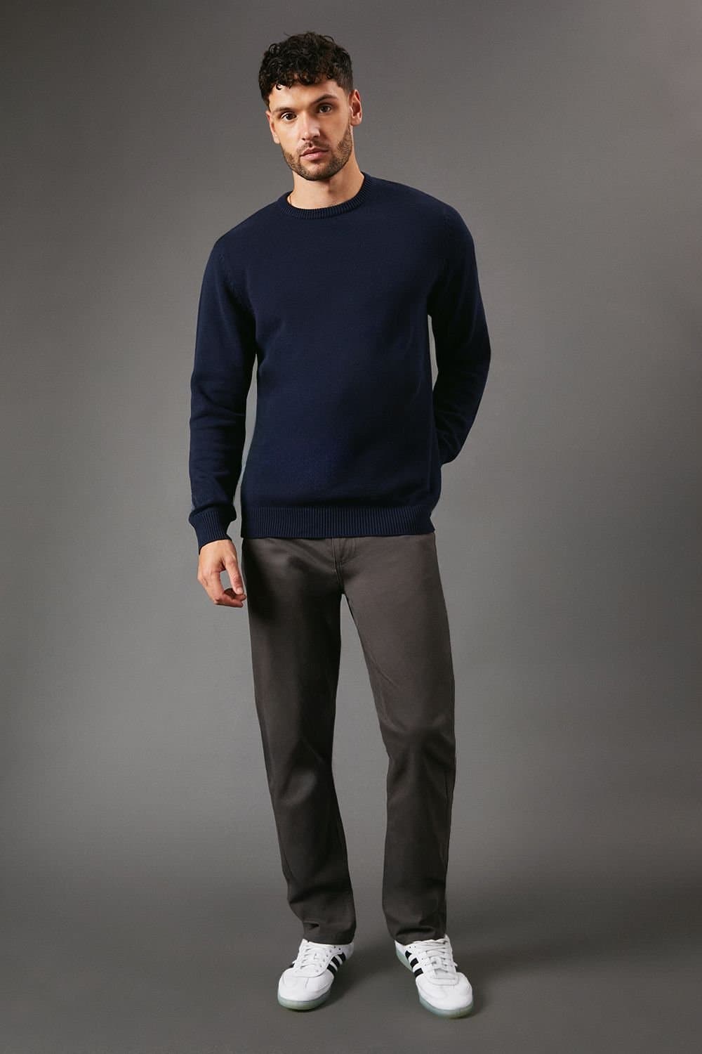 Maine Maine Men's Grey Stretch Twill Straight Leg Jeans