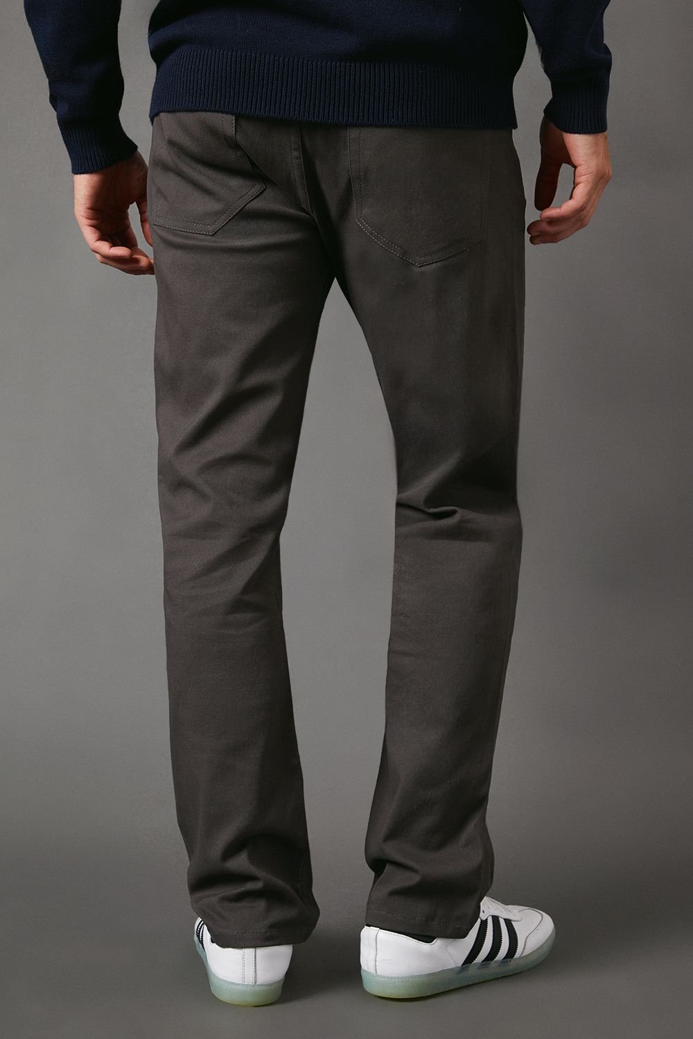 Maine Maine Men's Grey Stretch Twill Straight Leg Jeans - 3