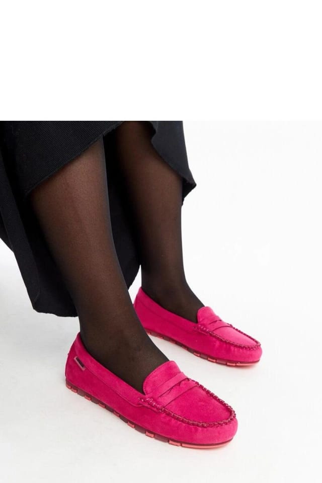 Love Lace Love Lace Women's Nafisah Dark Pink Suede Flat Slip On Loafers Rubber Sole - 2