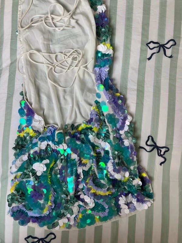 ASOS Design Sequin mini dress / blue purple white yellow