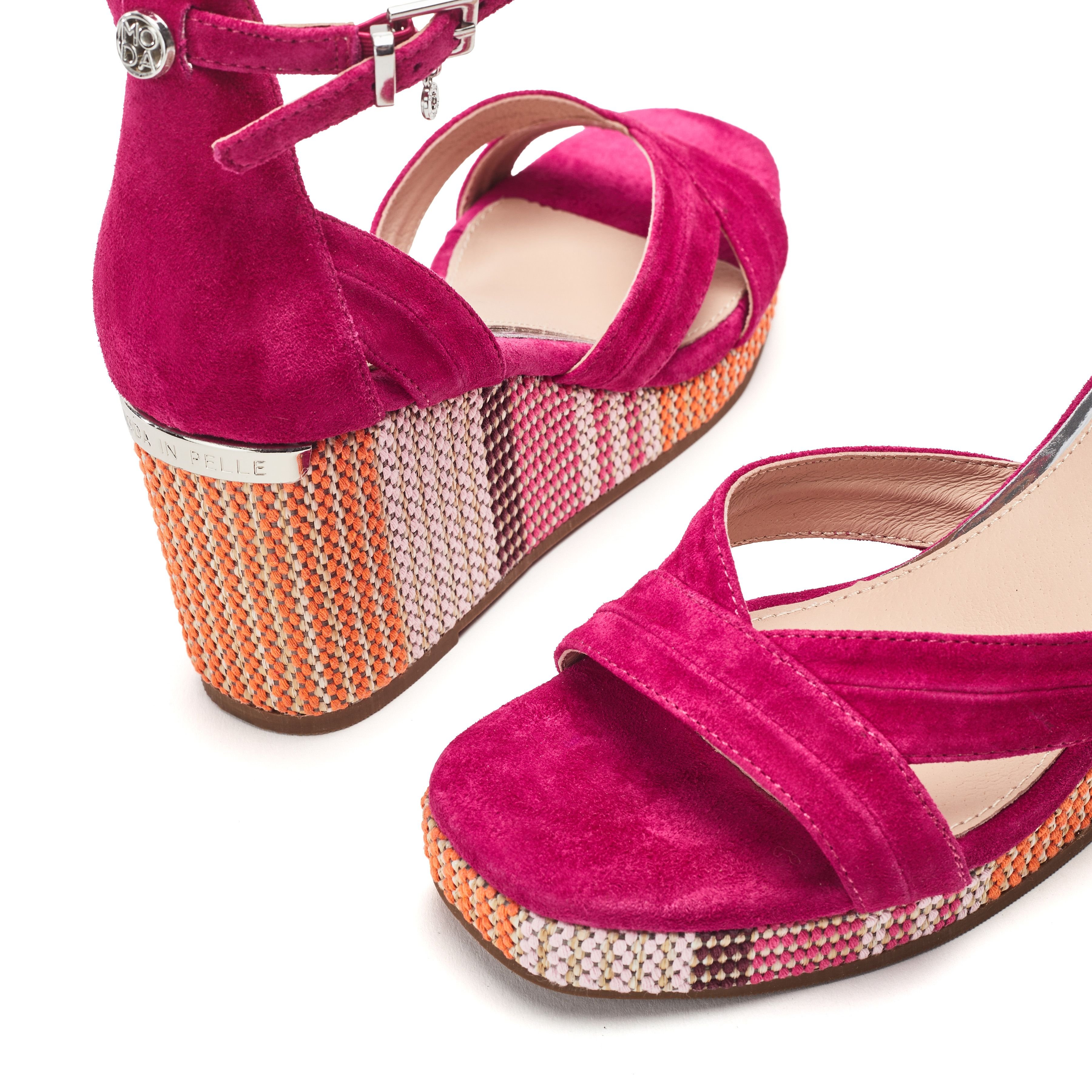 Moda In Pelle Moda In Pelle Women's 'May' Suede Wedges in Pink - 4