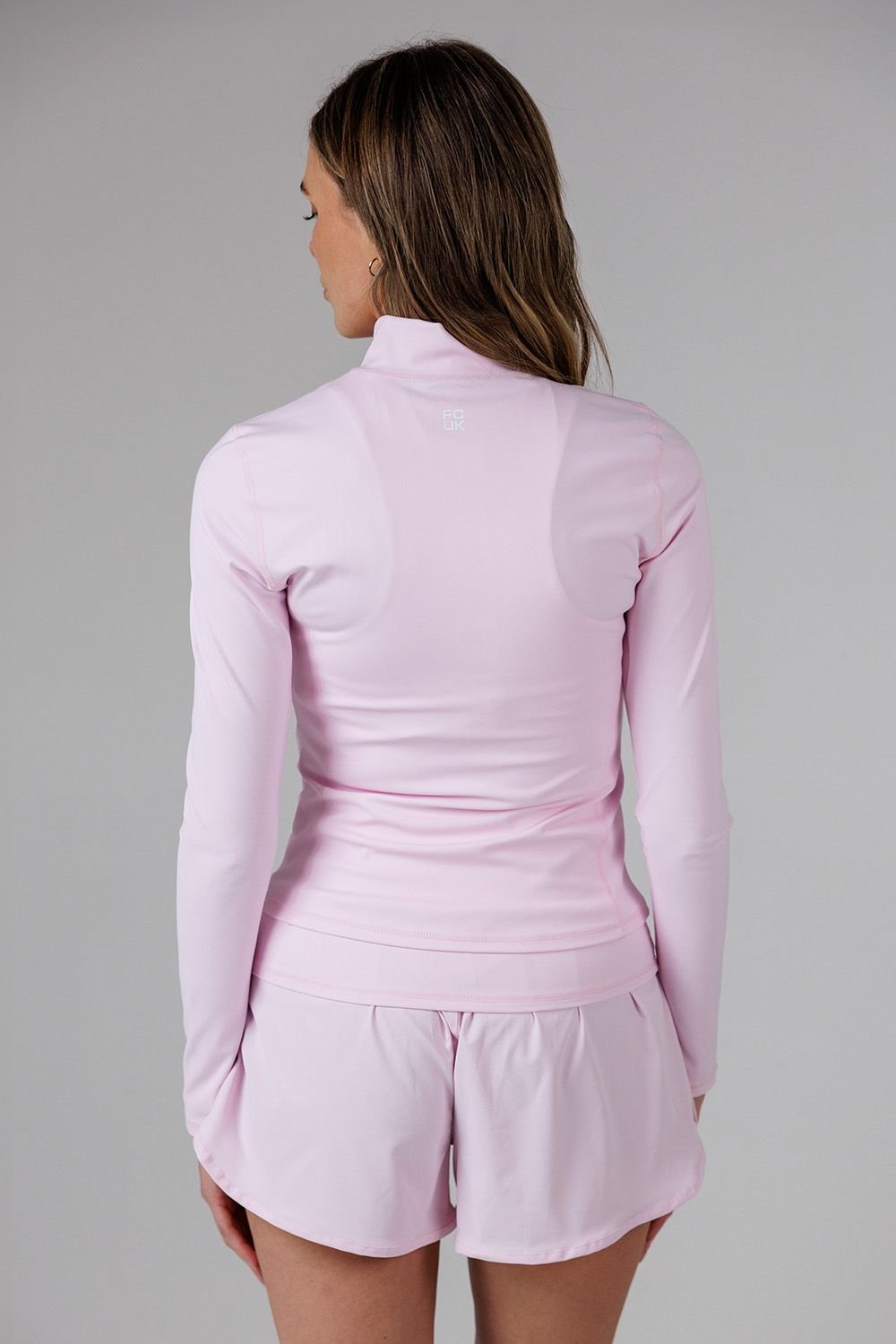 French Connection French Connection Women's Zip Up High Neck Slim Fit FCUK Sports Jacket in Pink - 2