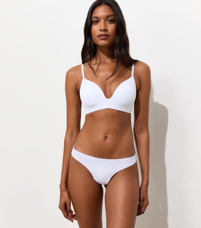 New Look Women's White Free Cut No VPL Thong New Look - 3