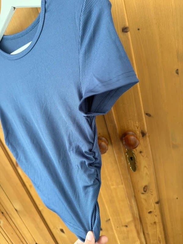 Bershka Women’s blue ruched bershka top size s
