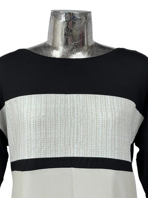 Bianca Bianca womens top black mix t-shirt sequins stretch new size uk s 10 eu38 rrp£72