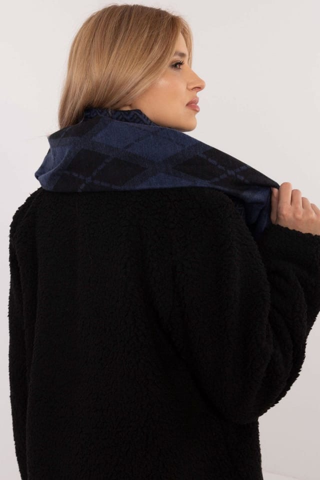 Love Lace Love Lace Women's Geometric Viscose Scarf Elegant Lightweight Soft Everyday Style in Black - 3