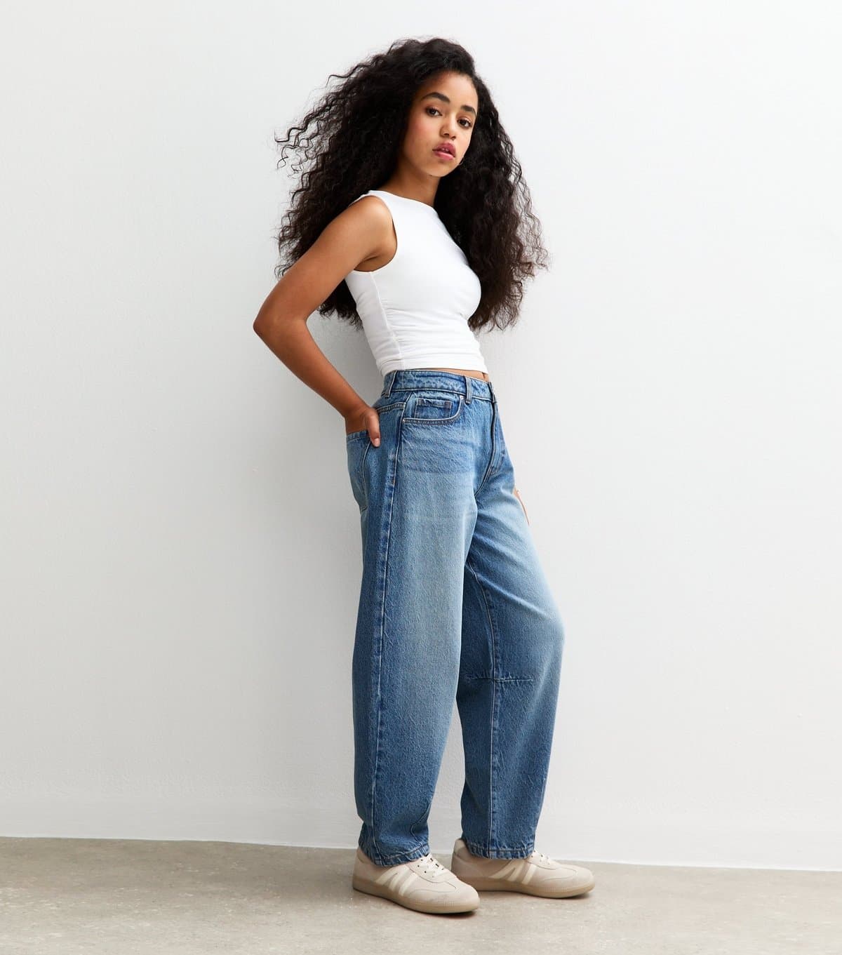 New Look New Look Blue Balloon Jeans for Girls
