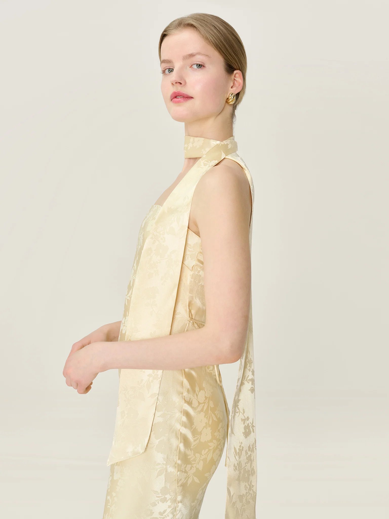 OMNES Scarlett Scarf in Double Cream - 3