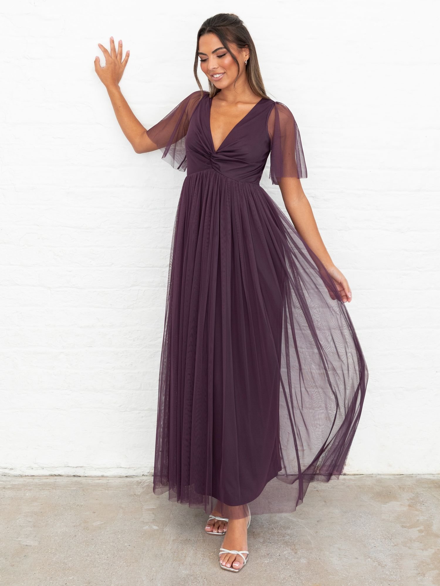 Anaya with Love Anaya with Love Women's Twist Detail Maxi Dress in Purple - 2