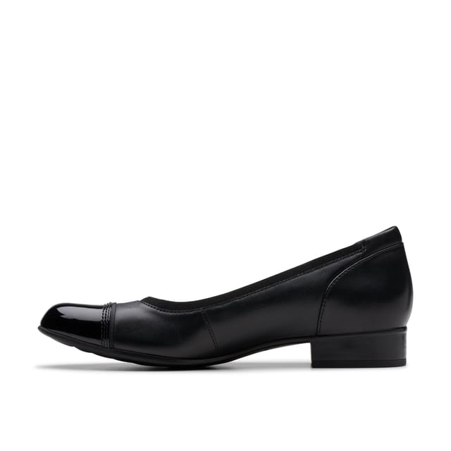 Clarks Clarks Women's Krystine May Black Leather Slip Ons, Ballet Pumps - 2