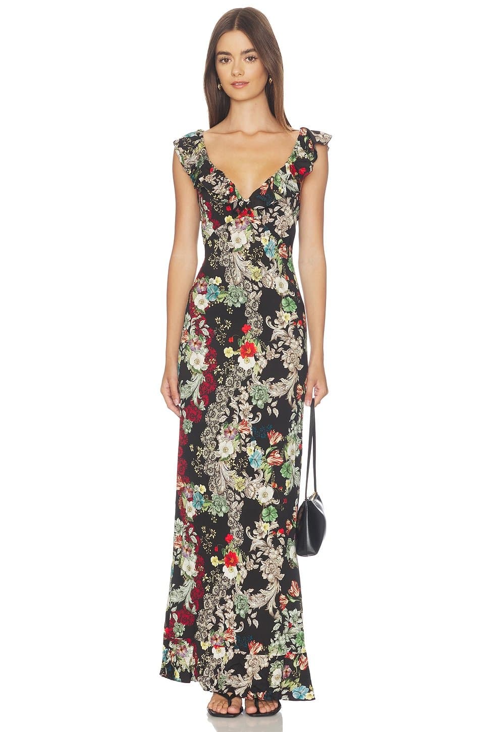 revolve Gemma Ruffle Maxi Dress