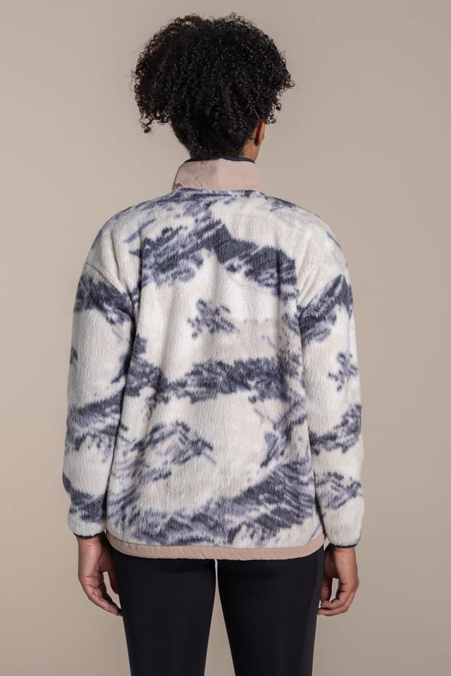 Craghoppers Craghoppers Women's Grange Borg Half-Zip Printedd Insulating Active Fleece in White - 2