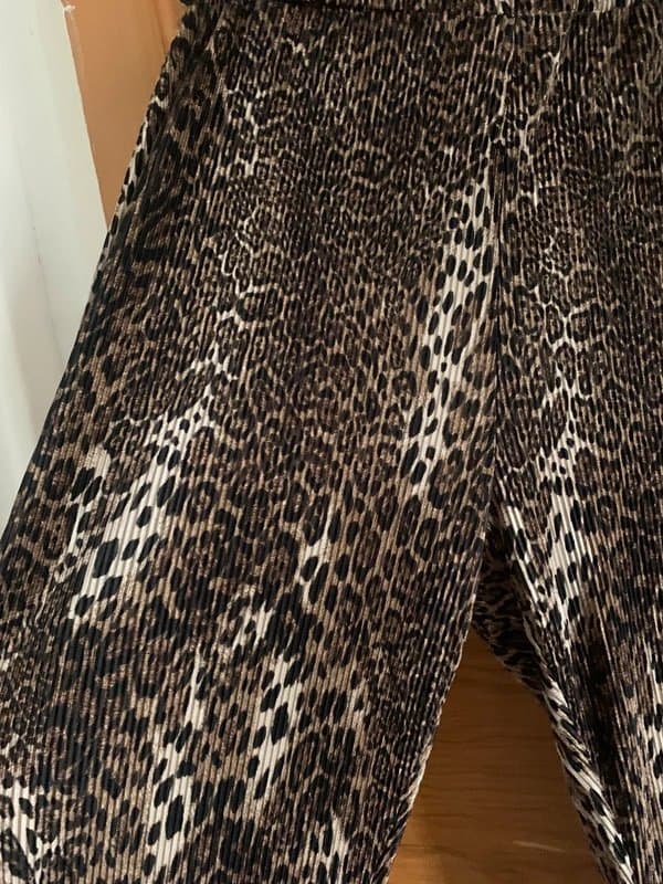 ASOS ASOS Design Leopard Plisse Trousers