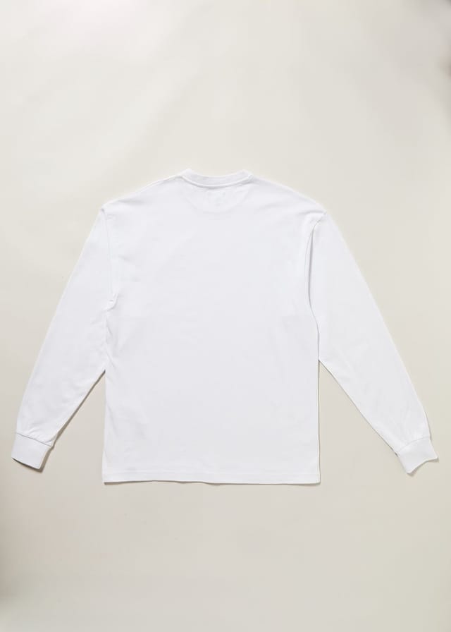 Chet Rock Chet Rock Men's Oversized Heavyweight Long Sleeve Graphic T-Shirt in White - 3