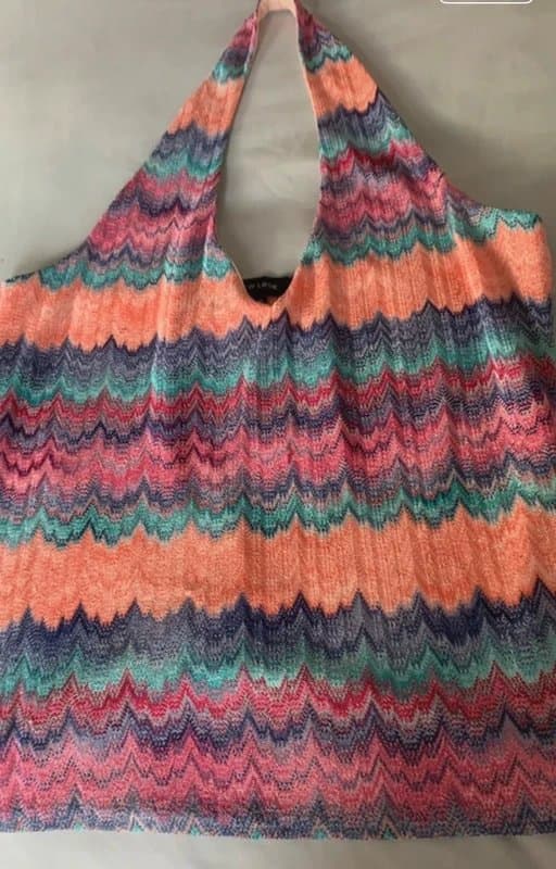 New Look New Look Halter neck summer lined top SZ16
