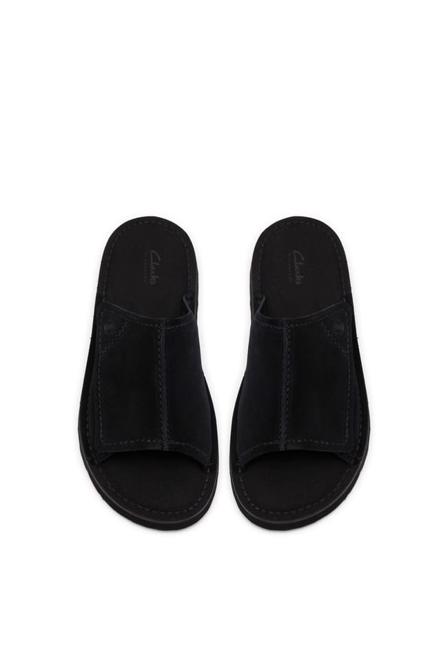 Clarks Clarks Men's Solsbury Slide Suede Mule Black - 3