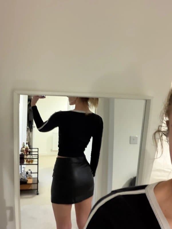Bershka Leather mini skirt