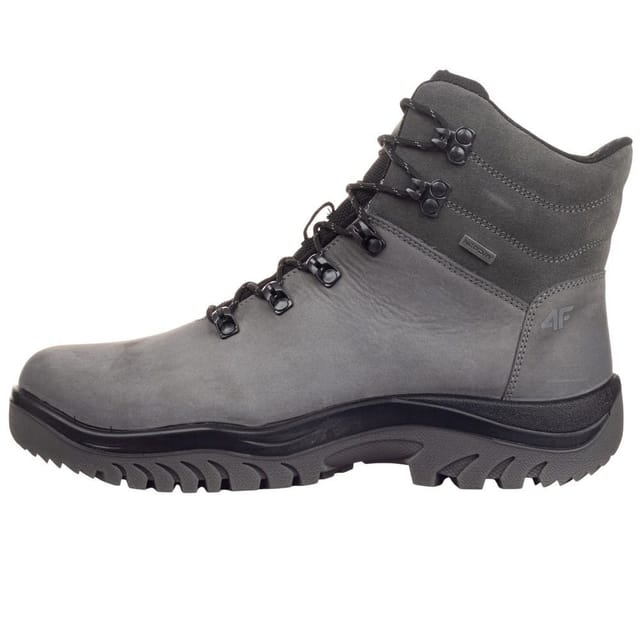 4F 4F Men's H255 Leather Hiking Boots in Grey - 3