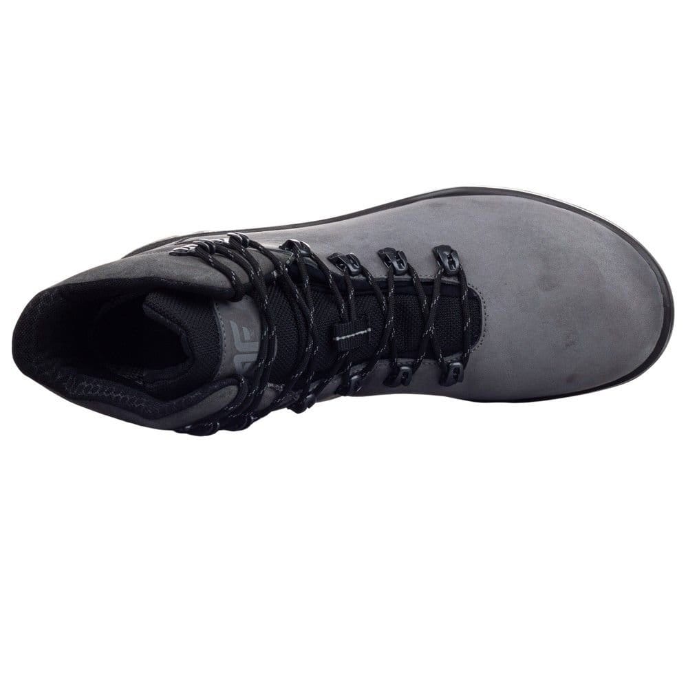 4F 4F Men's H255 Leather Hiking Boots in Grey - 4