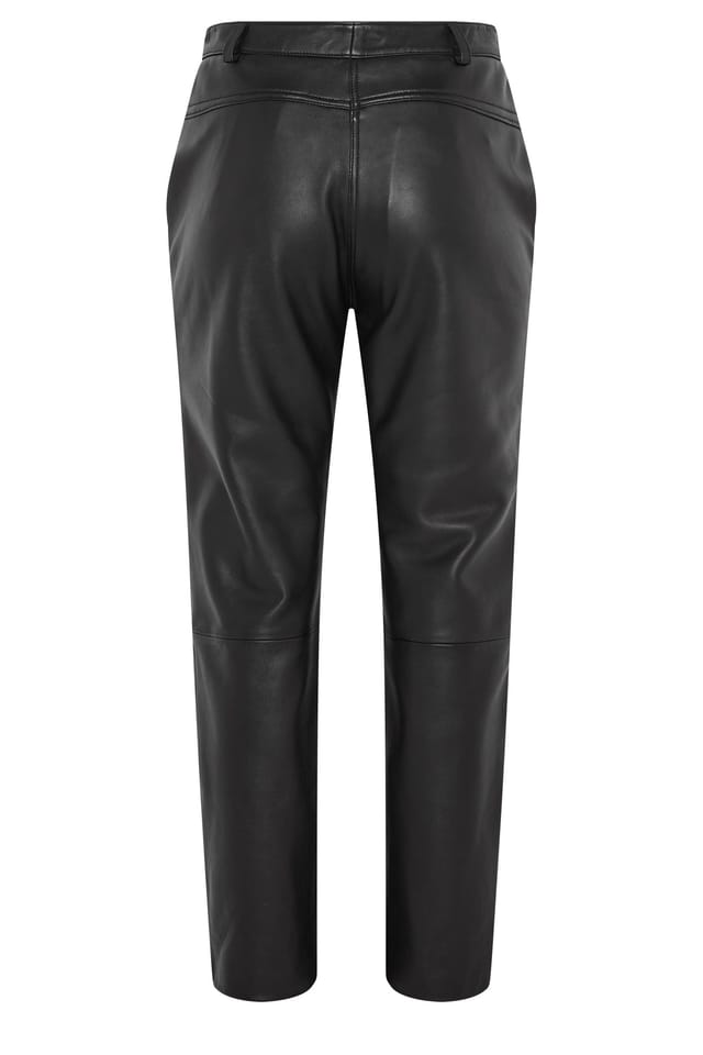M&Co M&Co Women's Premium Real Leather Trousers in Black - 3