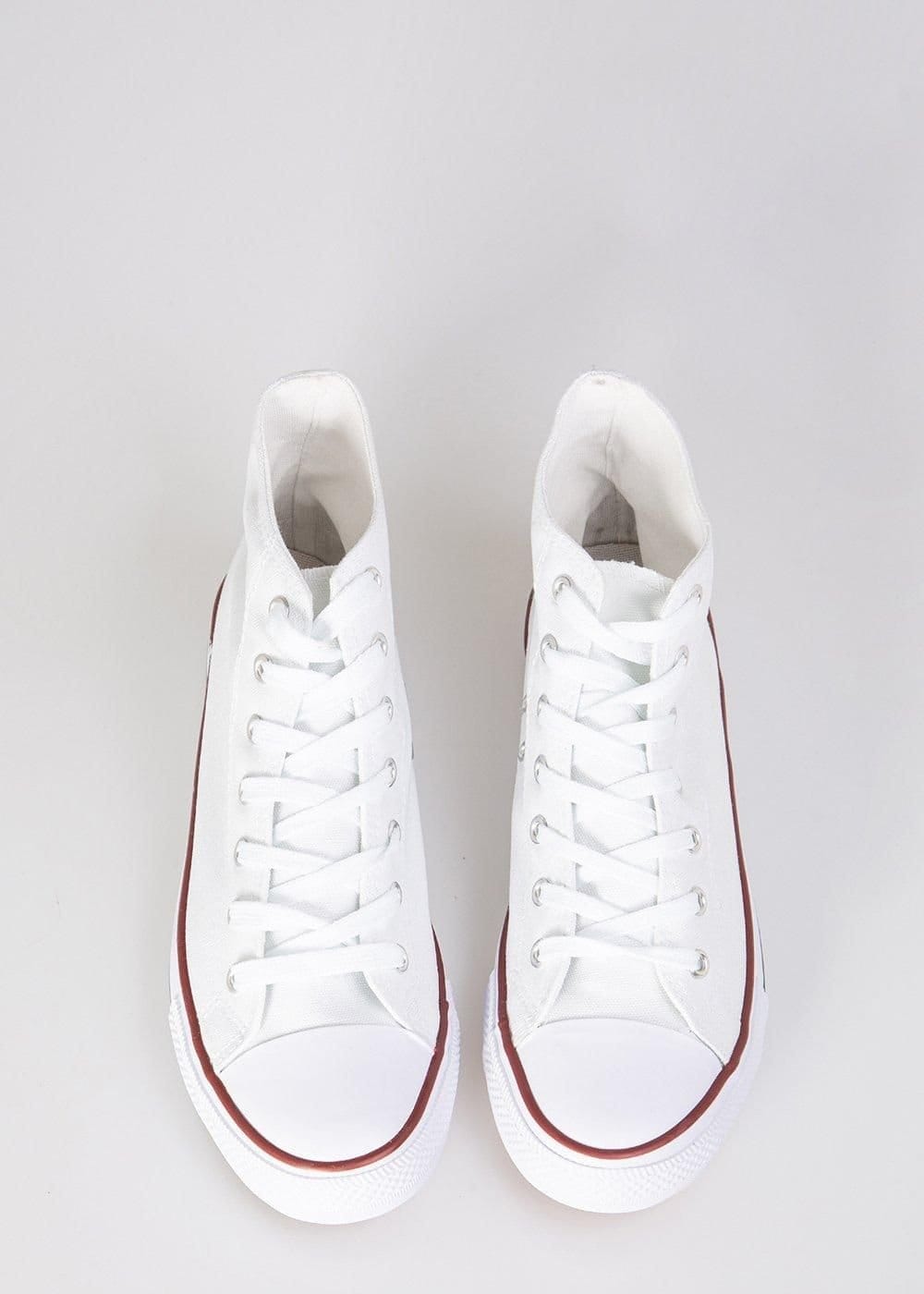 KRISP KRISP Men's Classic High Top Trainers in White - 4