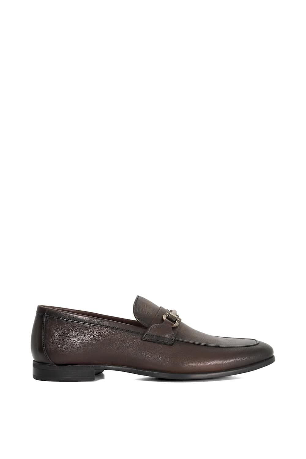 Dune London Dune London Men's Wide Fit 'Seymore' Leather Loafers in Brown