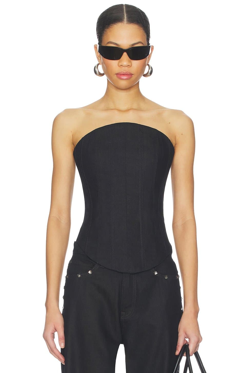 revolve Denim Corset Top