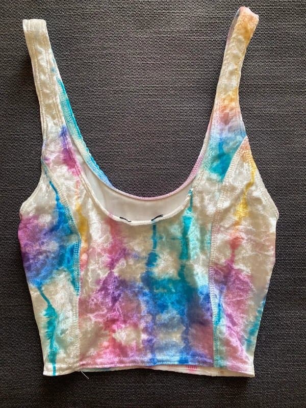 Bershka Multicoloured velvet crop top