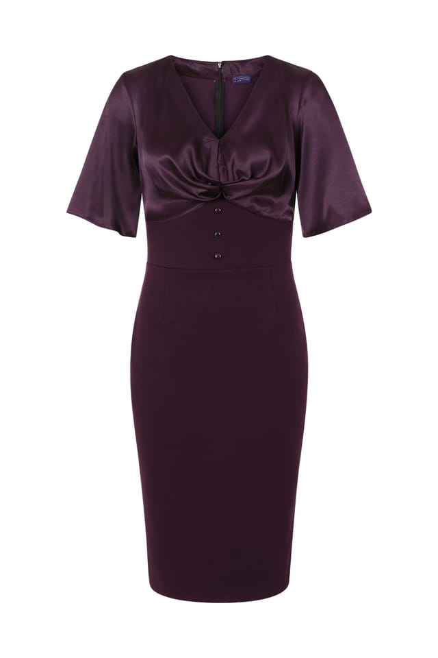 Hot Squash Hot Squash Women's Short Sleeve Cocktail Dress in Purple - 3