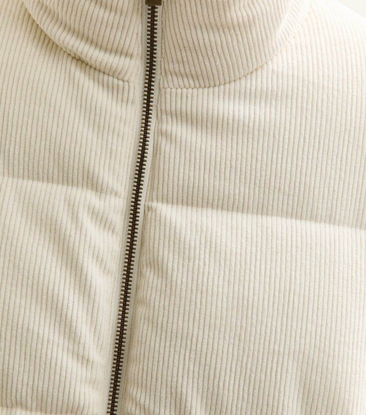 New Look Women's Cream Corduroy Cropped Puffer Jacket New Look - 4