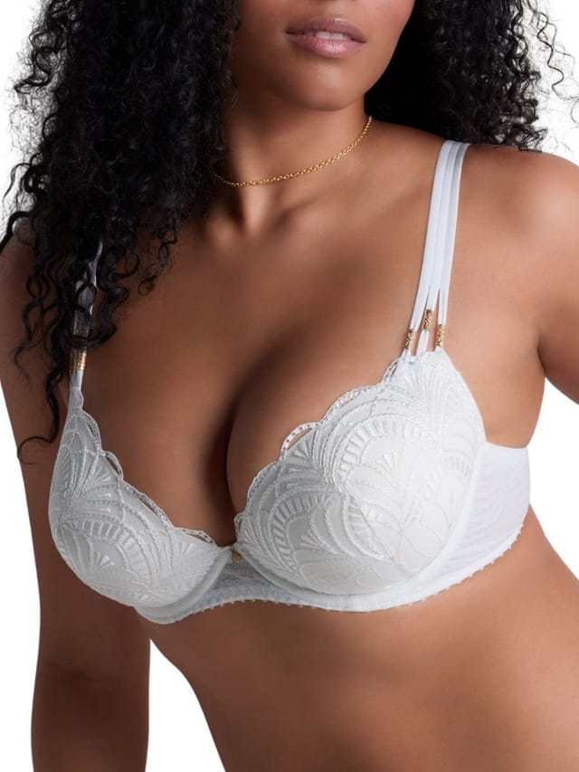 Aubade Aubade Women's Vibes Moulded Push-Up Bra in White - 3
