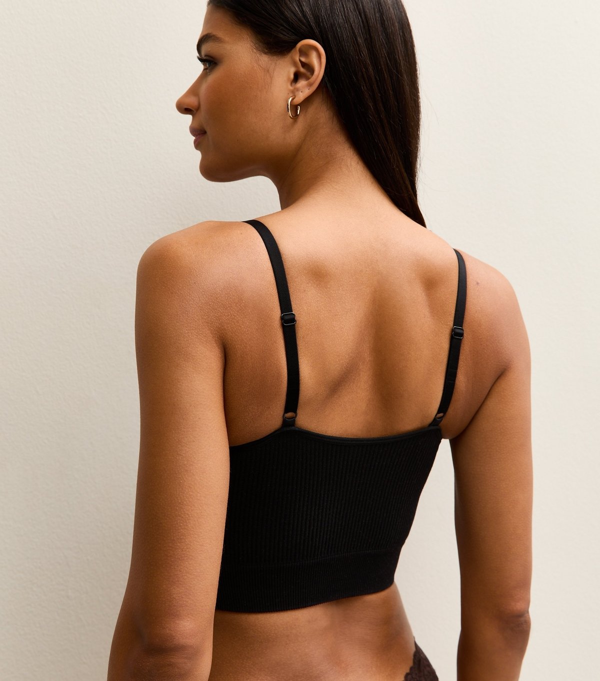 New Look Women's Black Seamless Longline Bralette New Look - 4