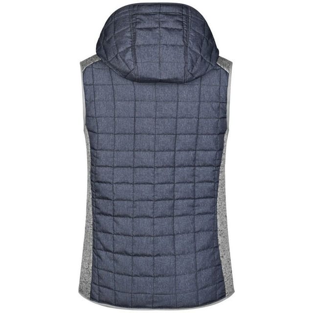 James and Nicholson James and Nicholson Women's Melange Knitted Sleeveless Hybrid Jacket - 2