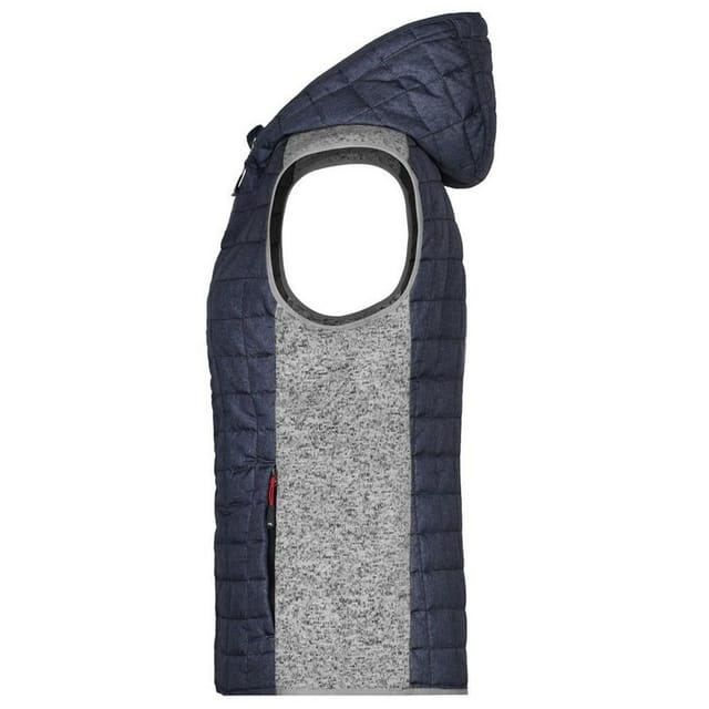 James and Nicholson James and Nicholson Women's Melange Knitted Sleeveless Hybrid Jacket - 3