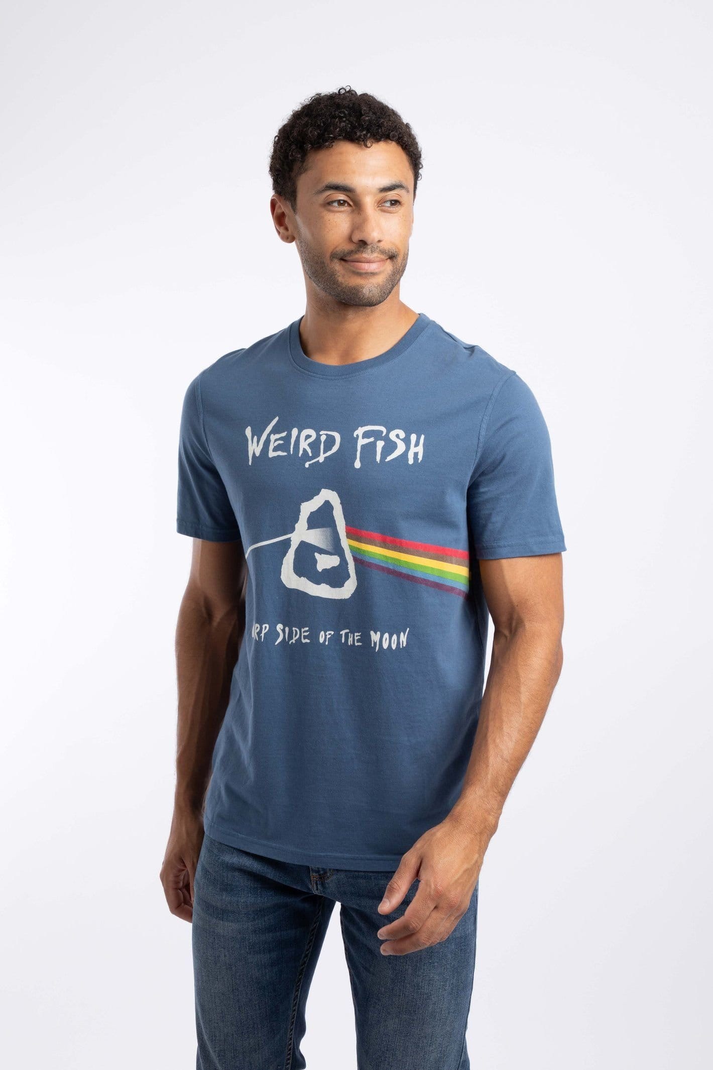 Weird Fish Men's Carp Side Front Print Artist T-Shirt in Bright