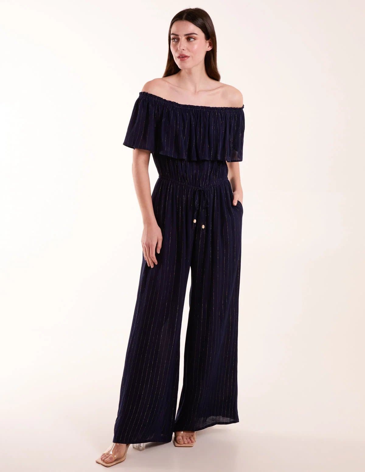 Blue Vanilla Bardot Jumpsuit