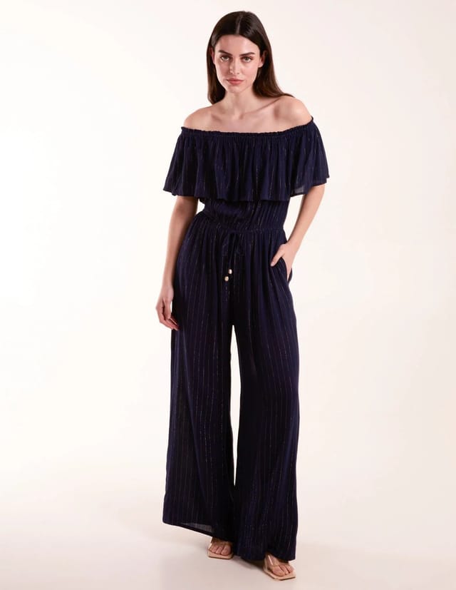 Blue Vanilla Bardot Jumpsuit - 2